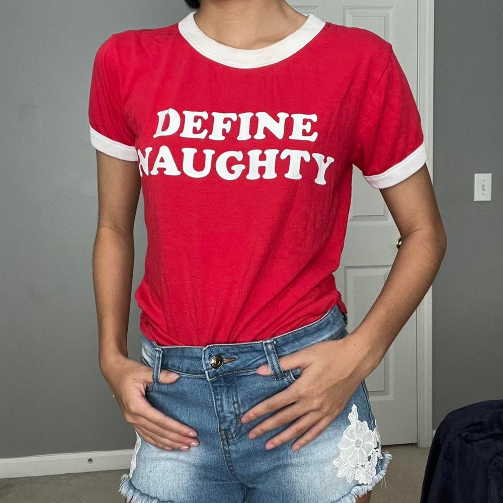 Red Define Naughty Women's Top